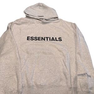 Fear of God Essentials Light Oatmeal Pullover Hoodie Size Large NWT
